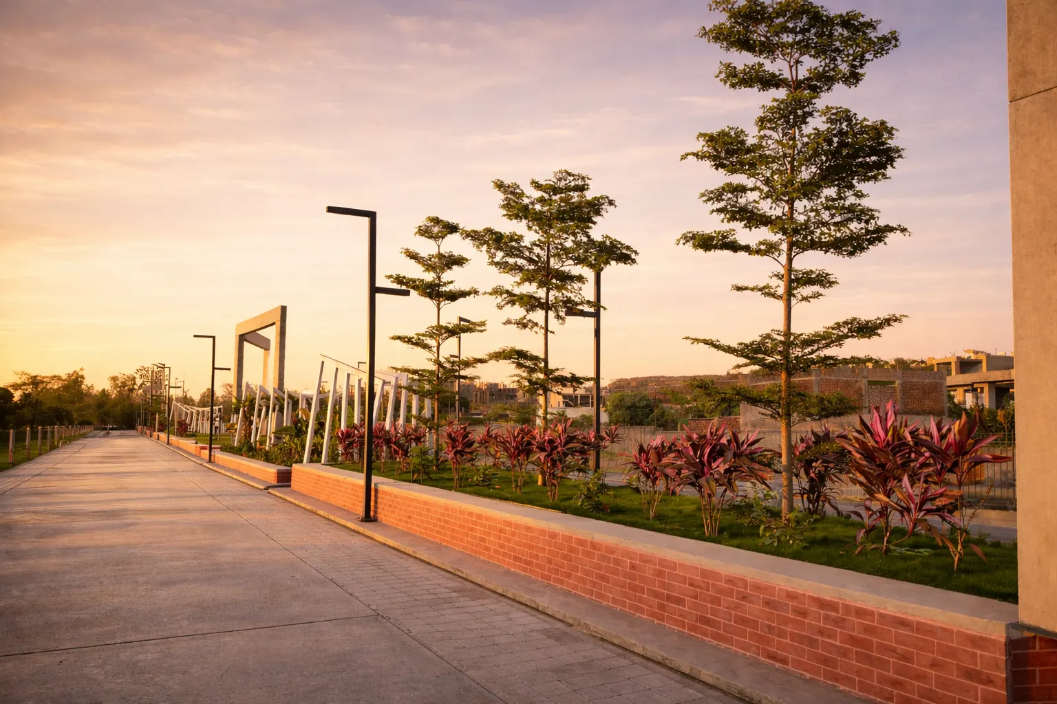 Central green takes shape at Radha Raman Enclave