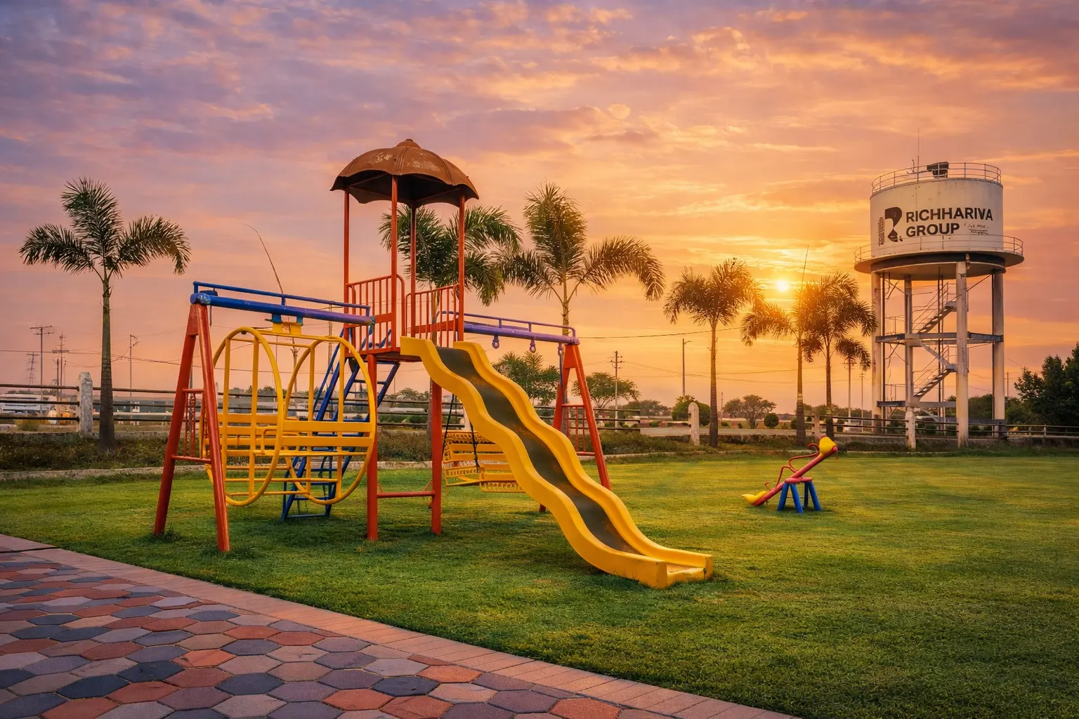Gulmohar Homes colony and green spaces