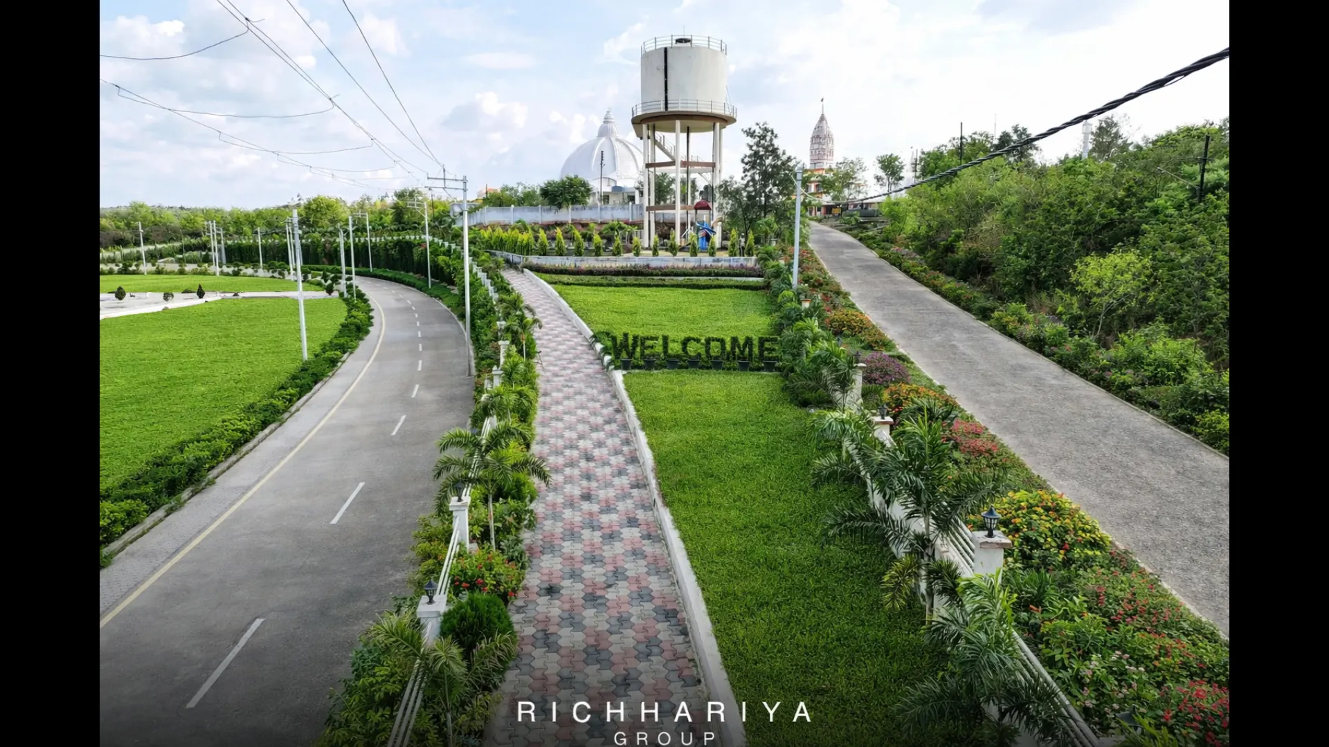 Planned colony and garden views at Mangal City
